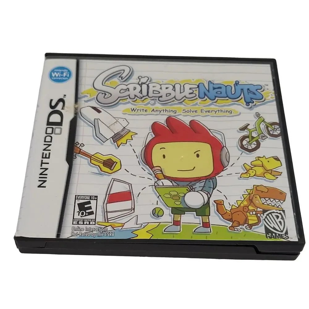 WB Games Scribblenauts Nintendo DS CASE & BOOK ONLY Manual Included